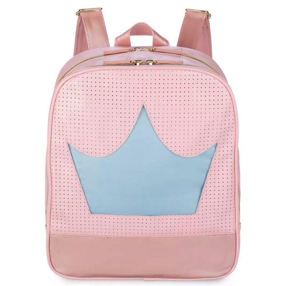 Disney Princess Crown Simulated Leather Backpack Pin Trader / Holder NWT